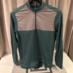 adidas Men's Green and Gray 1/4 Zip lightweight pullover